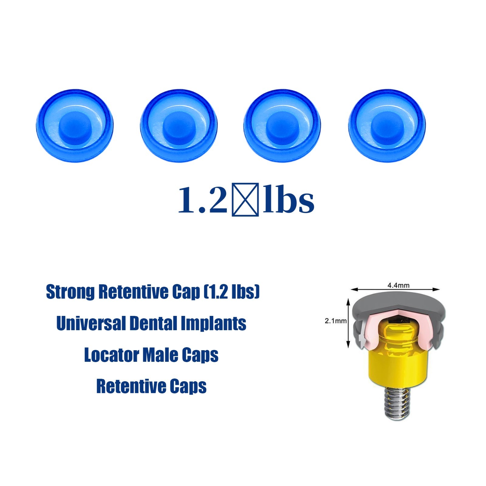 Implant Universal Retention Caps Set Insertion Extraction Tool Remove Core Tool