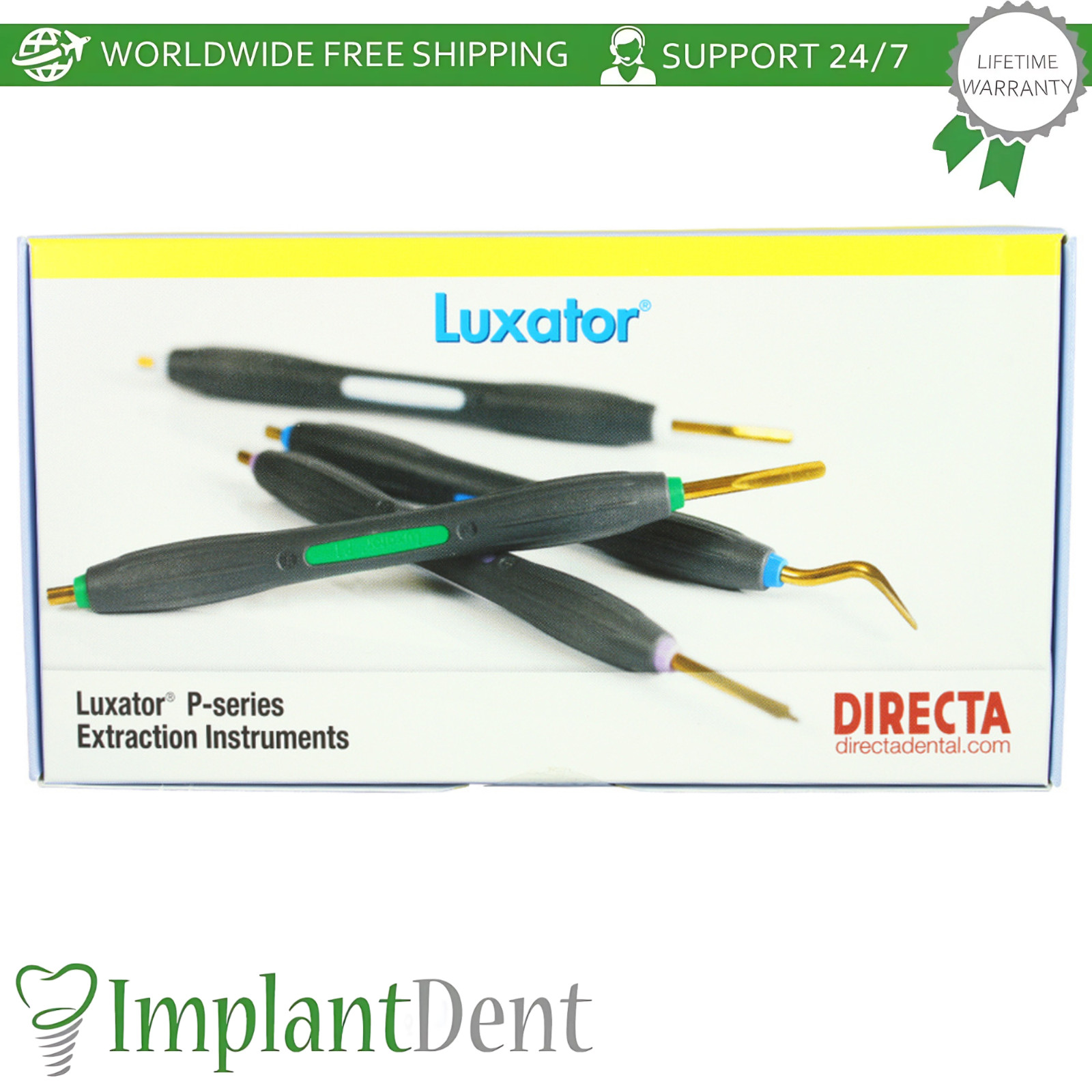 Dental Luxator P-Series Titanium-Coated Stainless Steel Instrument 3mm Wide