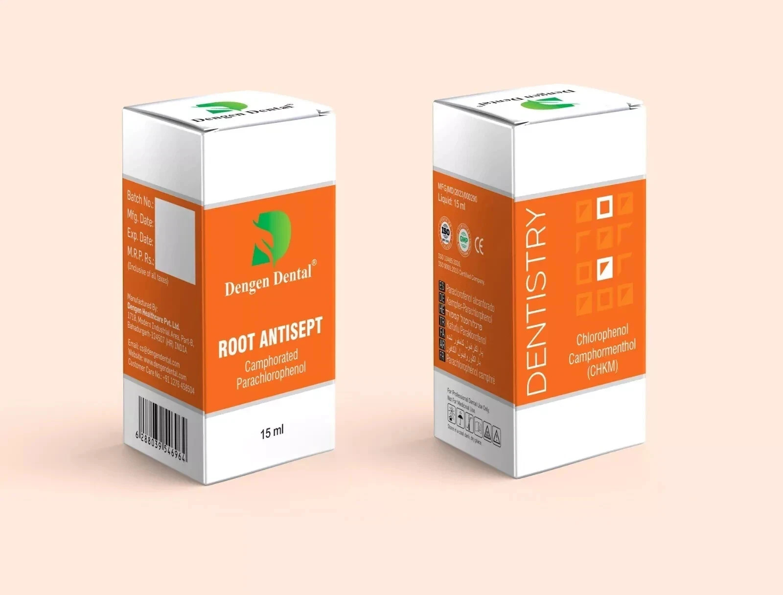Dengen Root Antisept Camphorated Parachloroph enol 15ml long expiry free ship