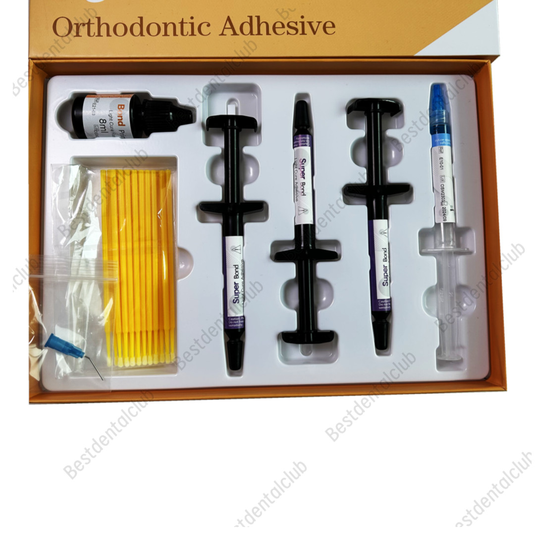 Dental Orthodontic Light Cure Adhesive Bonding Metal Brackets Etch Braces L-Kit