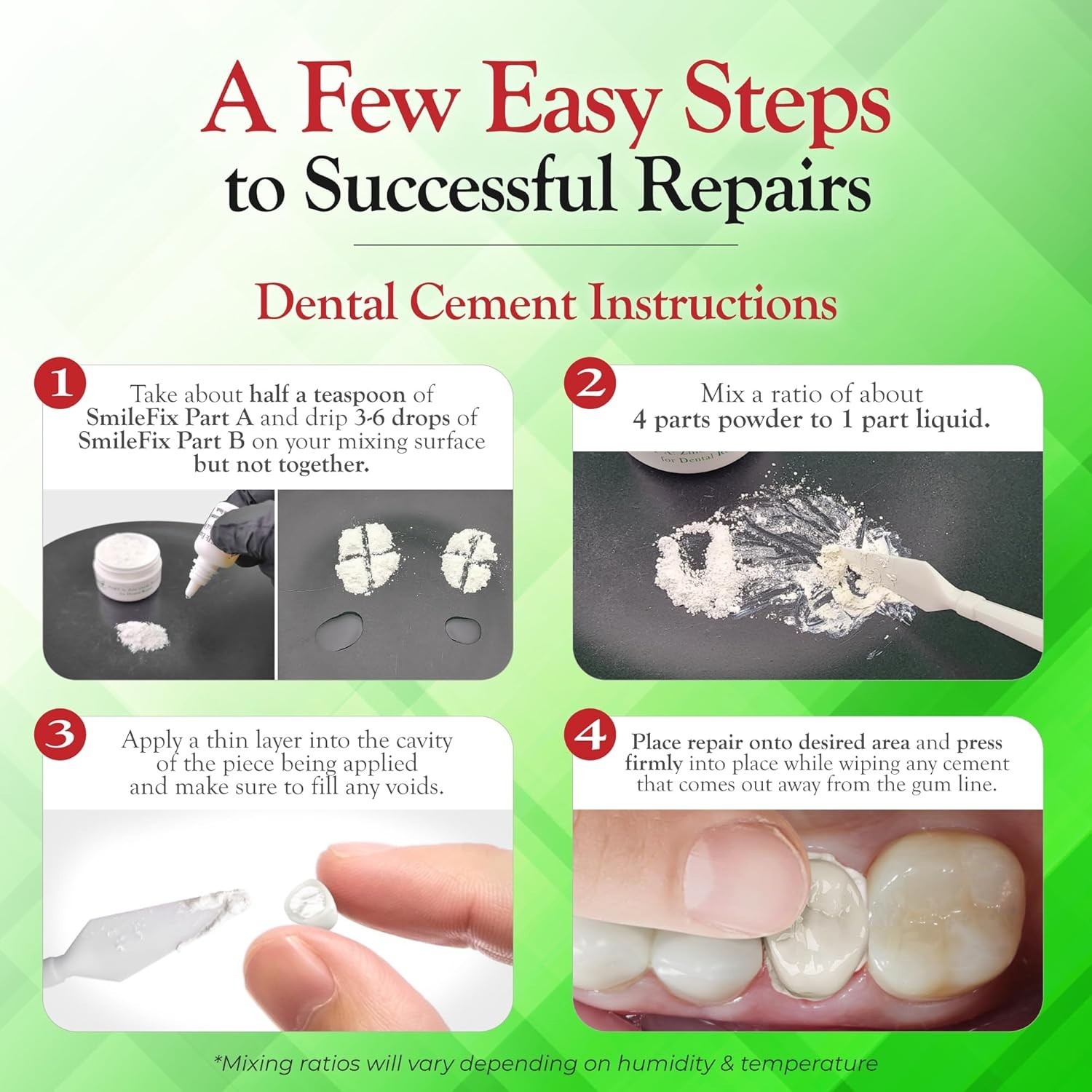 Emergency Tooth Repair Kit with Zinc Oxide: DIY Solutions for Crown & Bridge