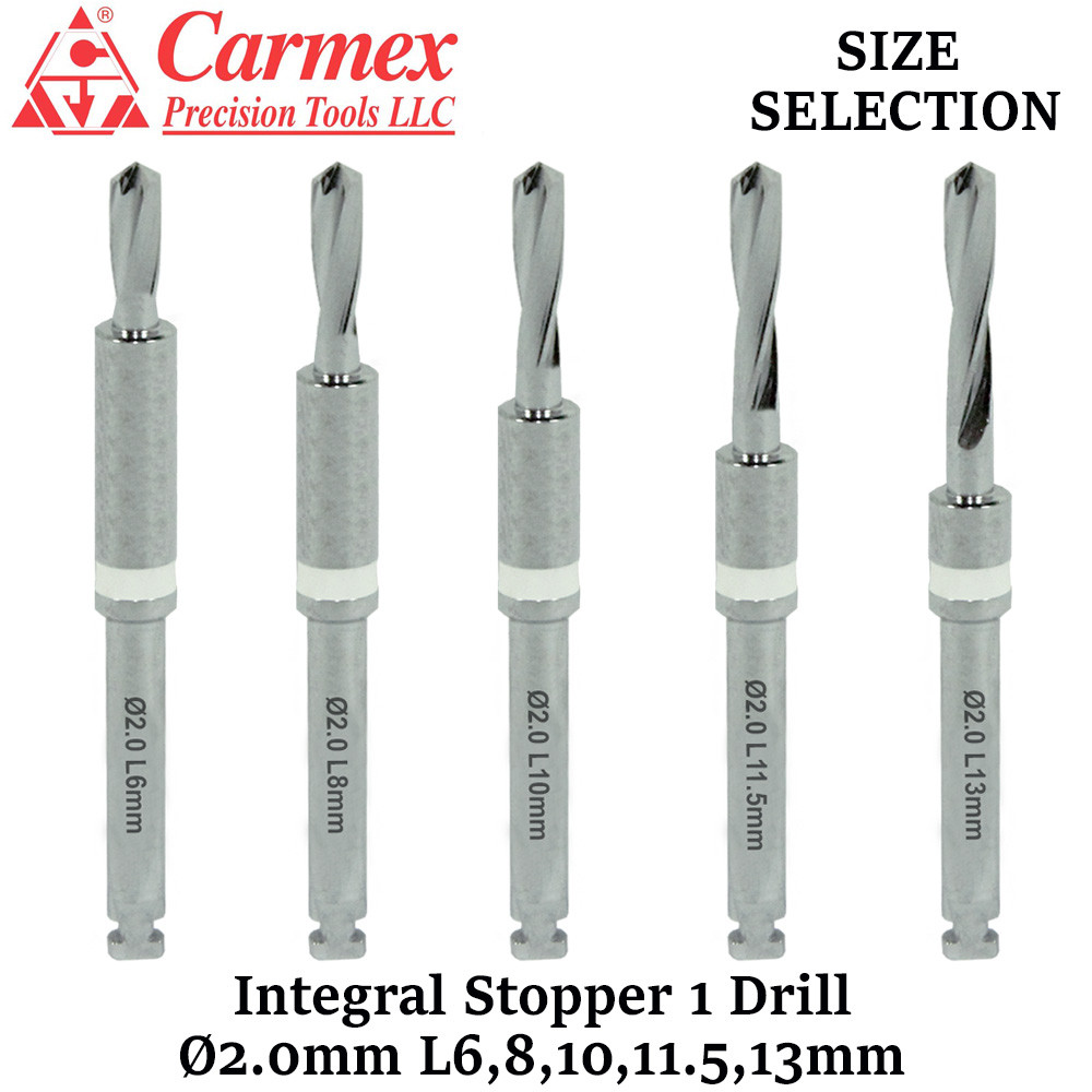 1x Carmex Dental Implant Surgical Integral Stopper Drill Irrigation Ø2.0mm
