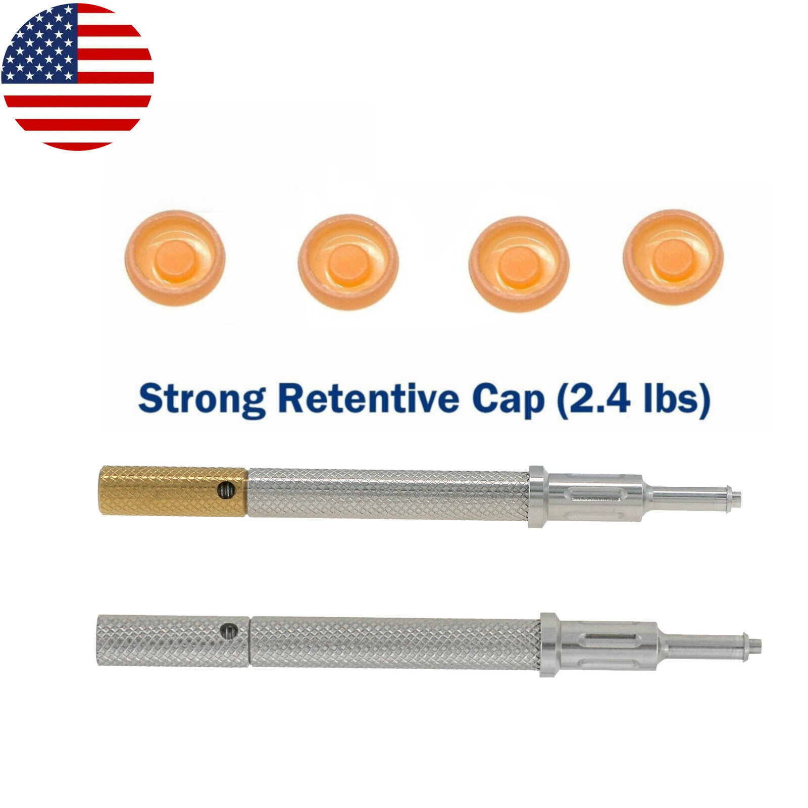US Universal Dental Locator Retention Caps Insertion Extraction Remove Core Tool
