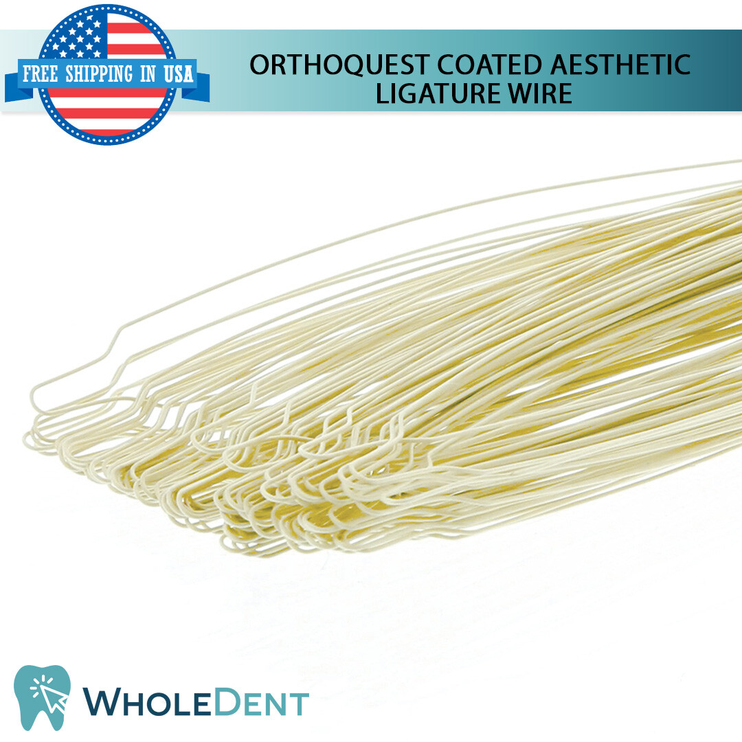 Orthodontic Dental Aesthetic Long Coated Preformed Ligature Wire OrthoQuest .012