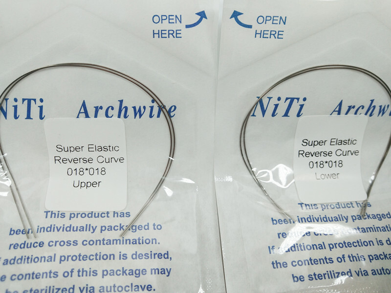 Dental NITI Rectangular Reverse Curve Rectangular Arch Wires Super Elastic Wire