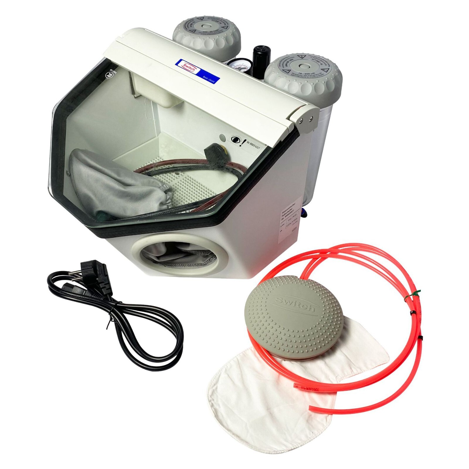Dental Lab Equipment Twin Pen Sandblasting Machine Dental Sandblaster Unit