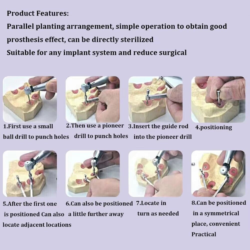 Parallel Implant Drills Guide Pins Dental Para Drill Aid Position Sleeve Kit