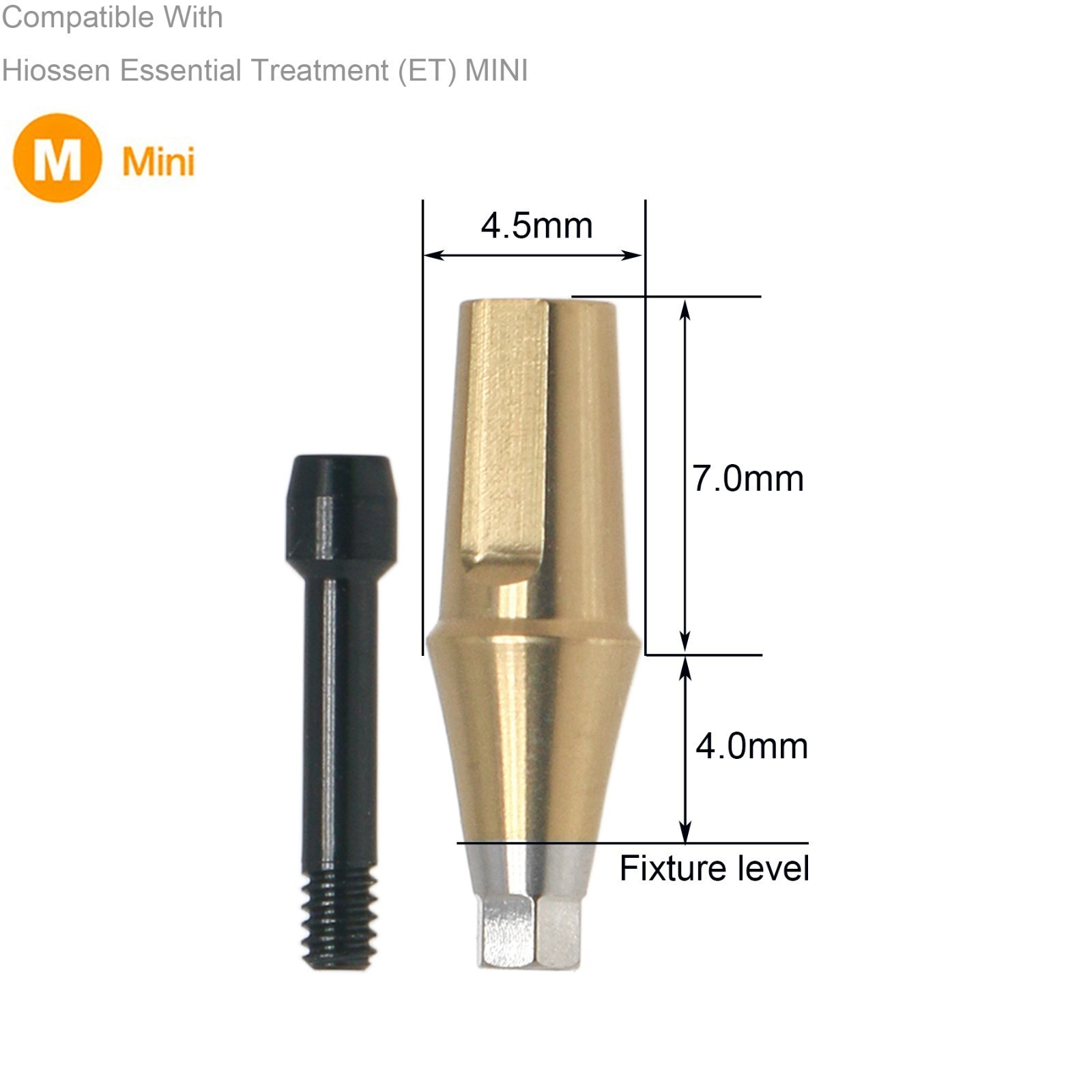 US Titanium Straight Transfer Abutment Fits Hiossen ET (ETIII/IV) /Osstem TS/GS