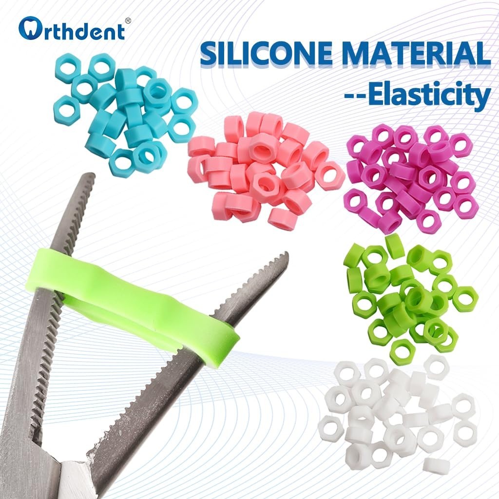 Orthodontic 100 Pcs Silicone Rings, Large 6mm – Perfect for Tool Identification