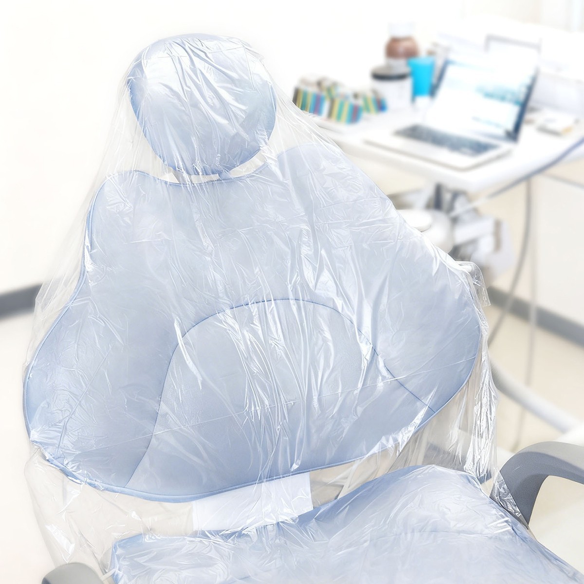 Dental Disposable Full Chair Covers Sleeves Clear Plastic 29″x80″ 125 Pcs