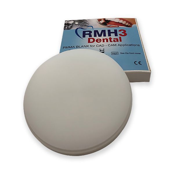 RMH3 Dental CAD/CAM Wax Blank, White 16mm x 98mm