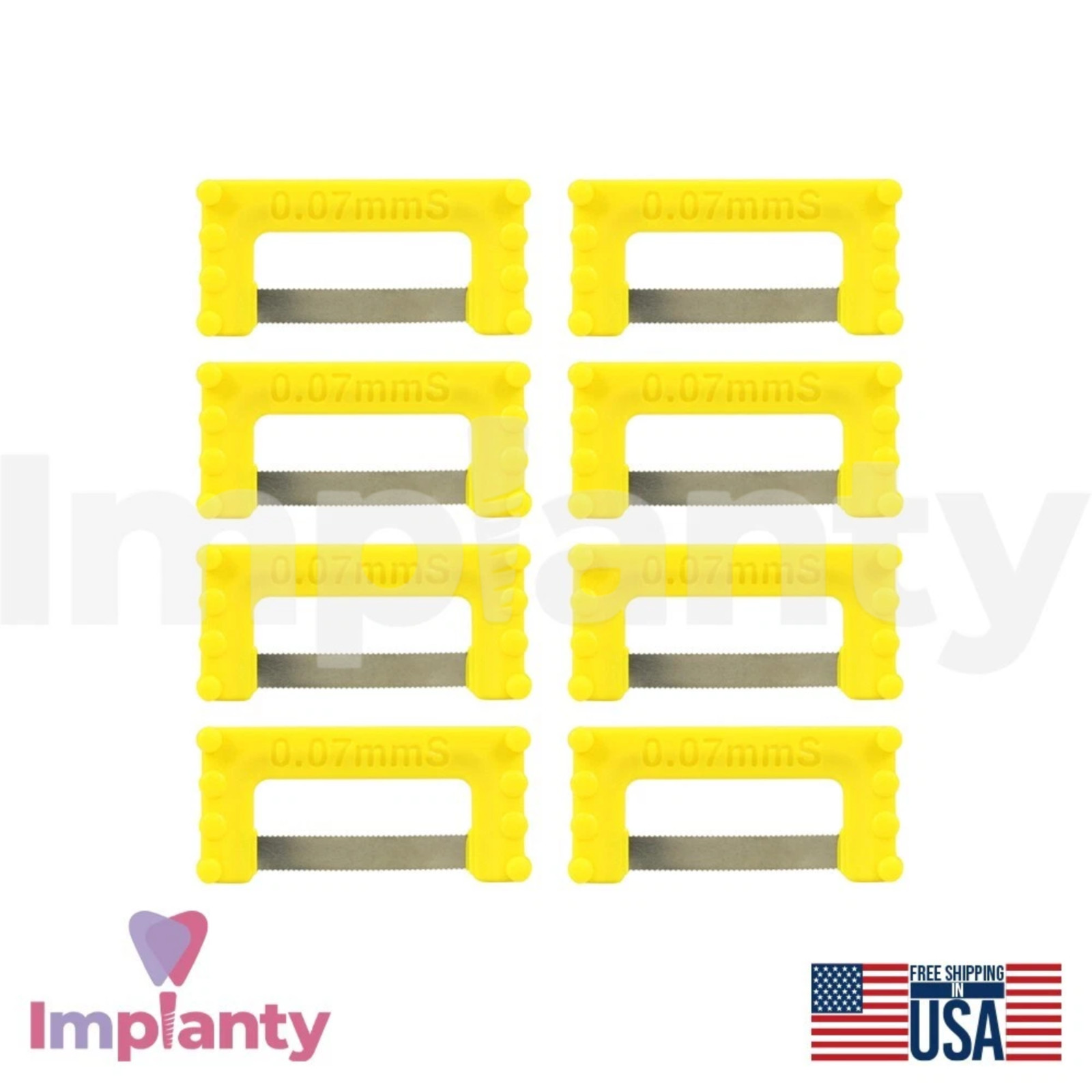Starter Yellow IPR Dental Strips Set Extra-Fine Stainless Steel Diamond Coating