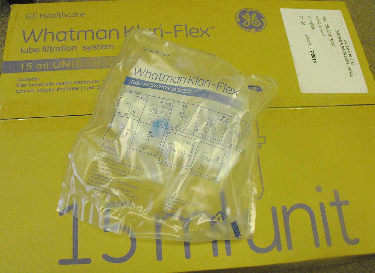 Whatman – Klari-Flex – Tube Filtration System, Cat.#6518-0152 – New case of 24