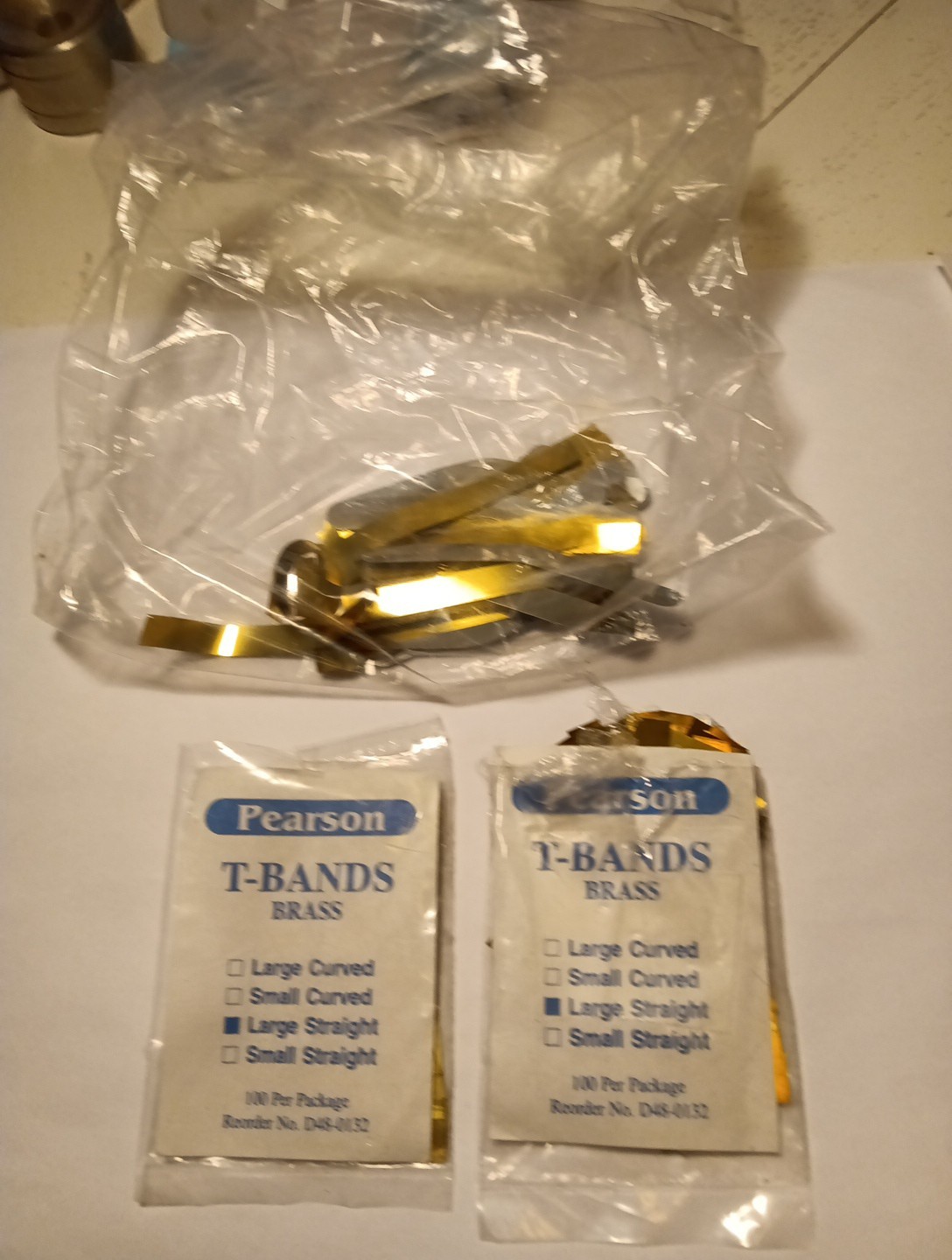 T-Bands, Over 150 LOT Brass, Large Straight Pearson Open