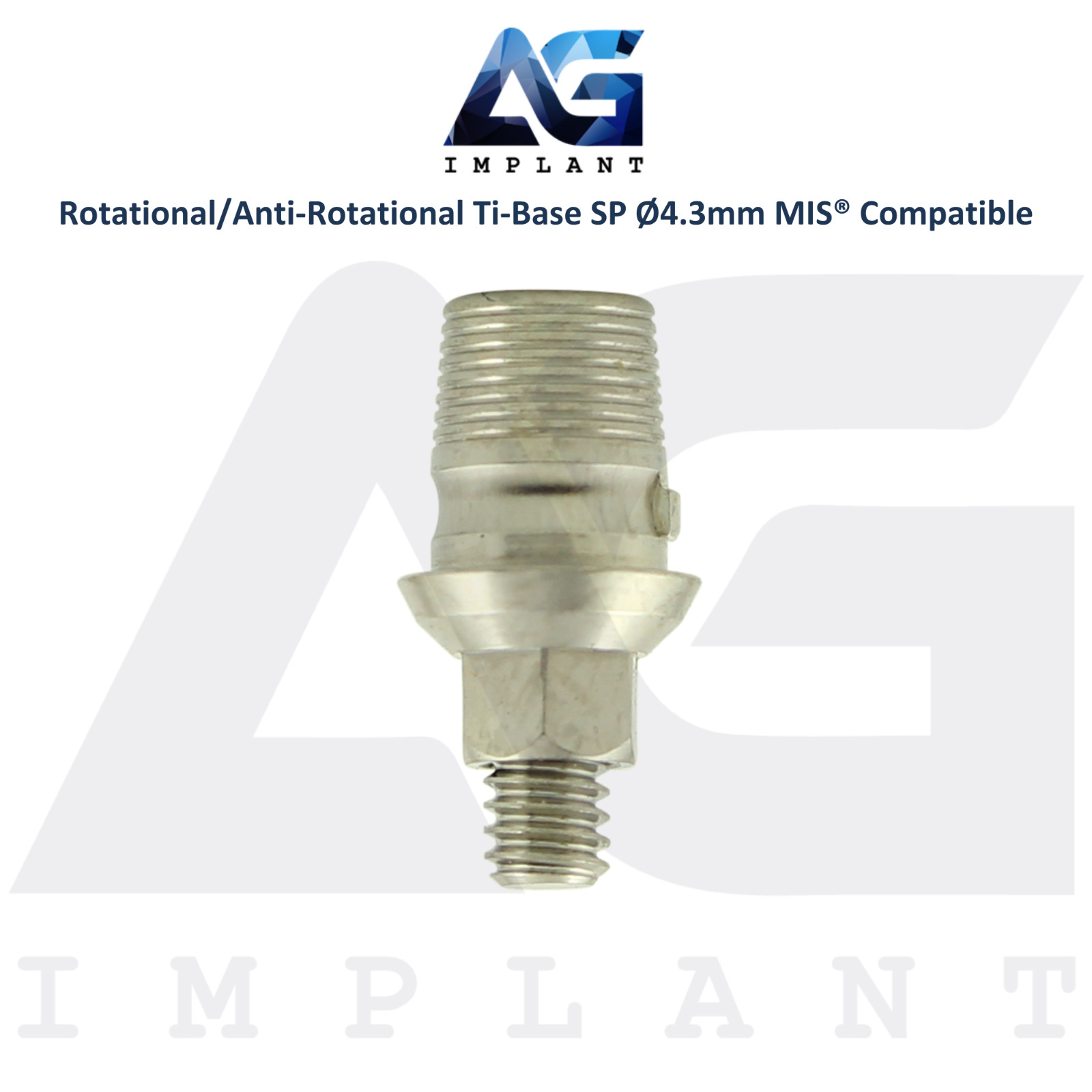 x5 MIS® Compatible Tibase Anti-Rotational/Rotational Ø4.3mm Standard Platform