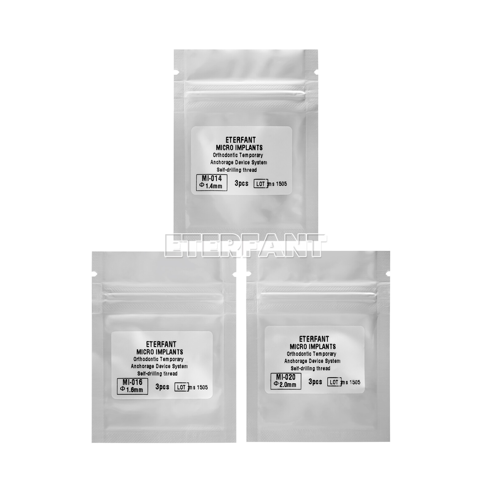 ETERFANT Dental Orthodontic Micro Implants Mini Screw Self-Drilling/Screwdriver