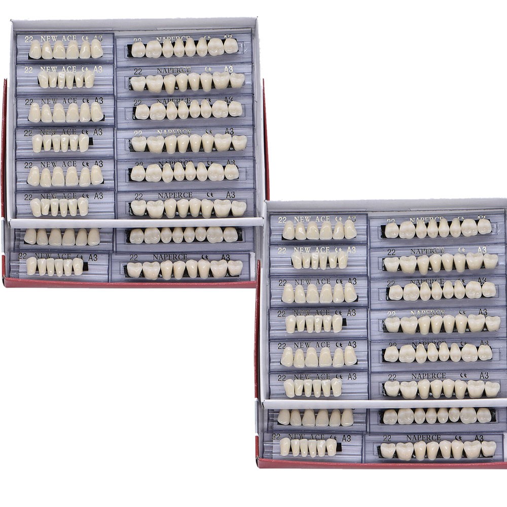 336Pc Dental Acrylic Resin Denture 22#A3 Full Set Teeth Upper Lower Shade Tooth