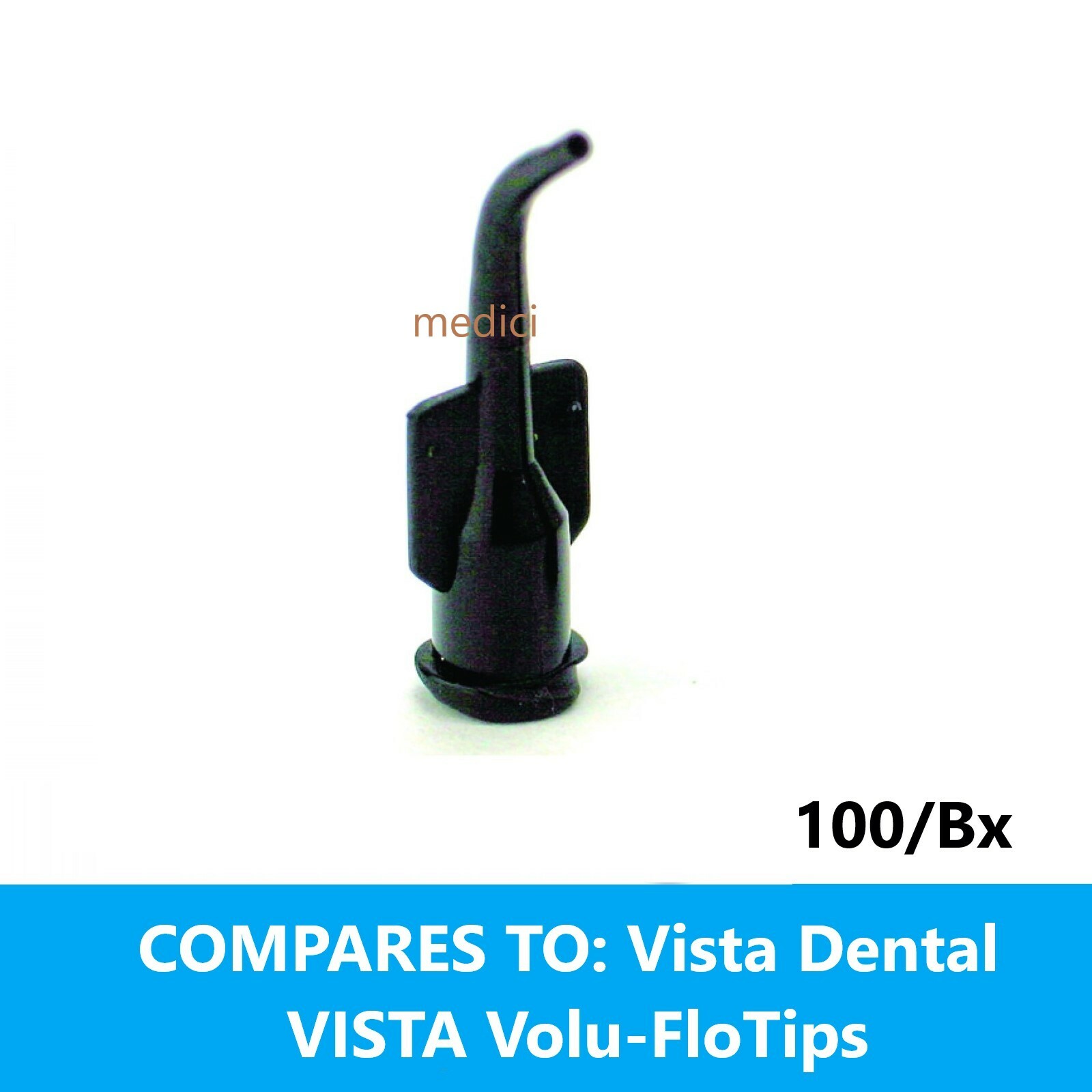 Ultradent Black Mini Tip Dispenser large volumes Endo Volu-Flo™ Bent Tips 100/Bx