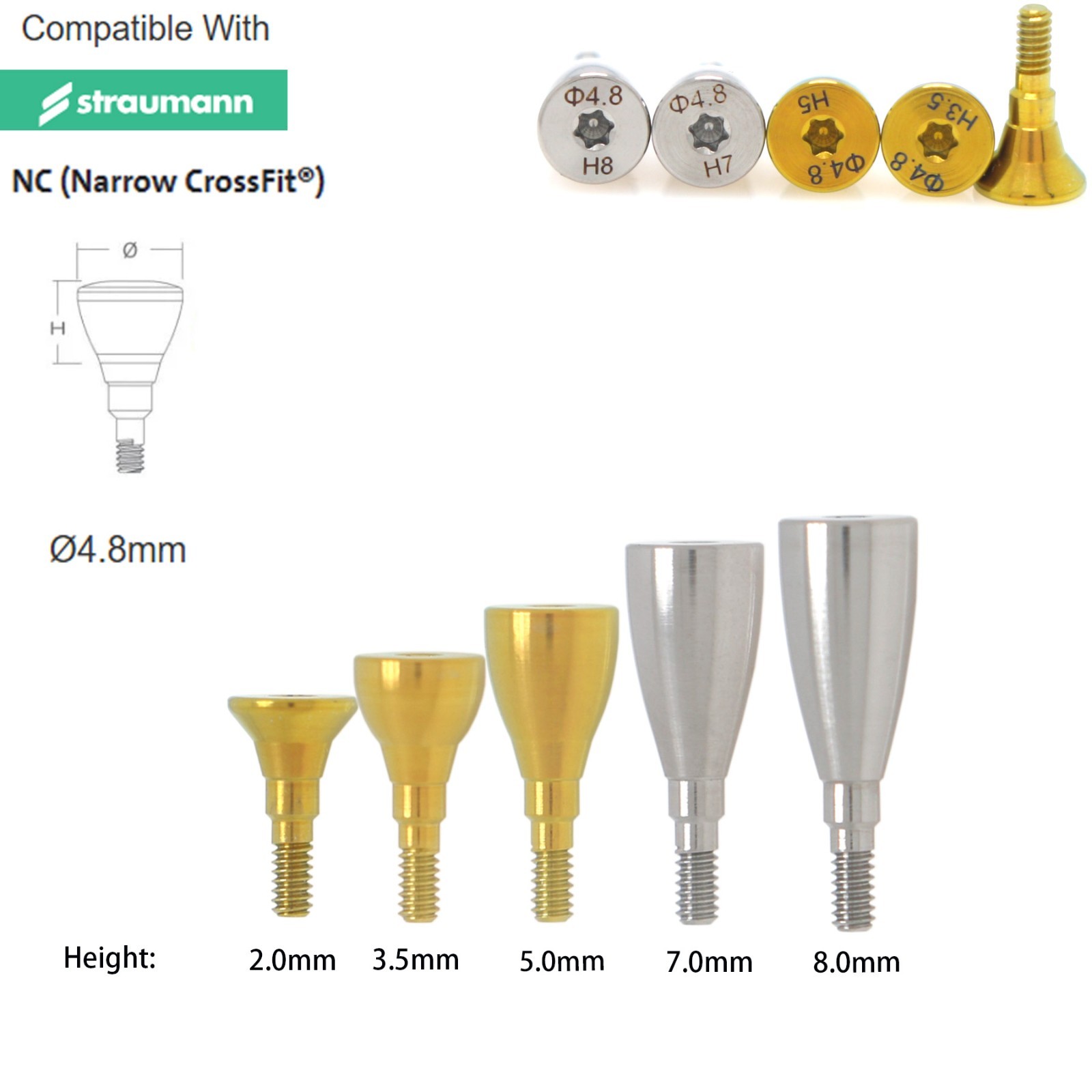 US Straumann Closure Screw Healing Abutment For ITI Bone Level BLT NC/RC Platfor
