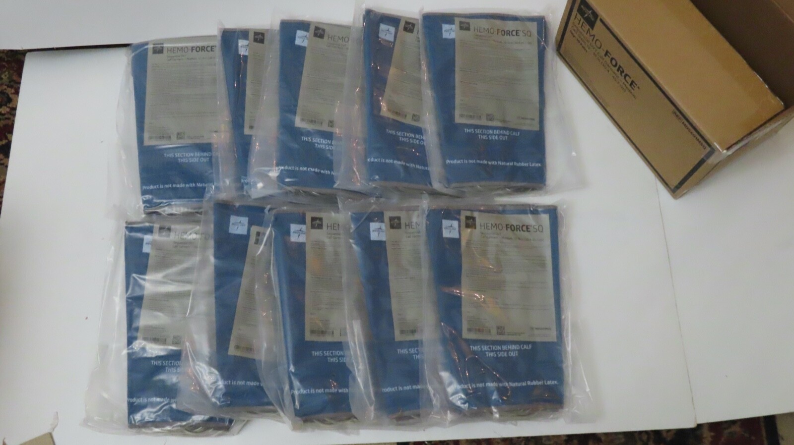 MEDLINE HEMO-FORCE SEQUENTIAL DVT CALF GARMENT MEDIUM MDS601MSQ CASE OF 10