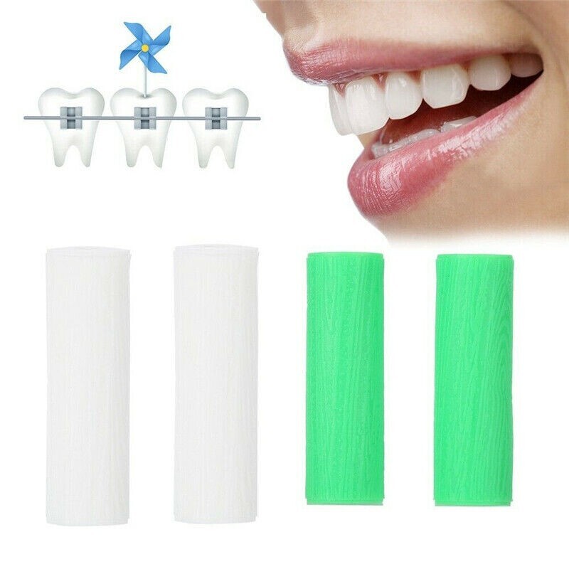 2 Pcs Dental Orthodontic Aligners Chewies Mouth Trays Retainer Seaters Mint