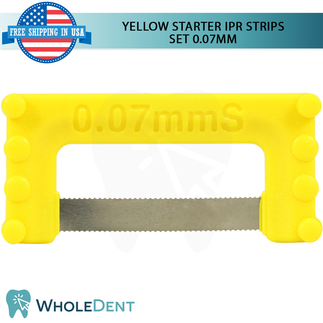 ContacEZ Yellow Starter IPR 8 Strips Dental Orthodontic Interproximal Reduction