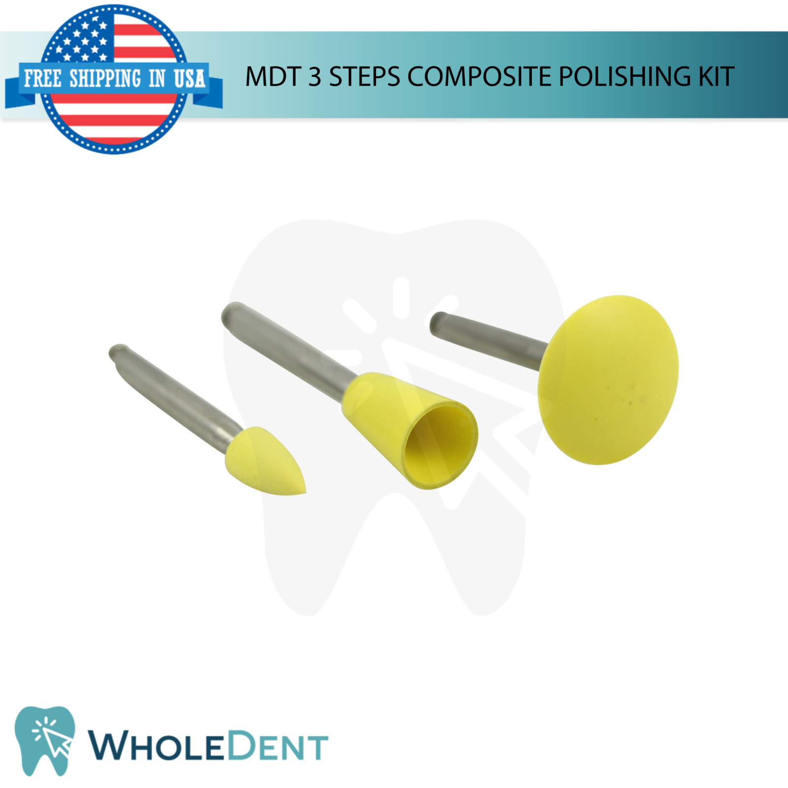 MDT 3 Steps Composite Polishing Kit High-Gloss Finish Dental Restorations