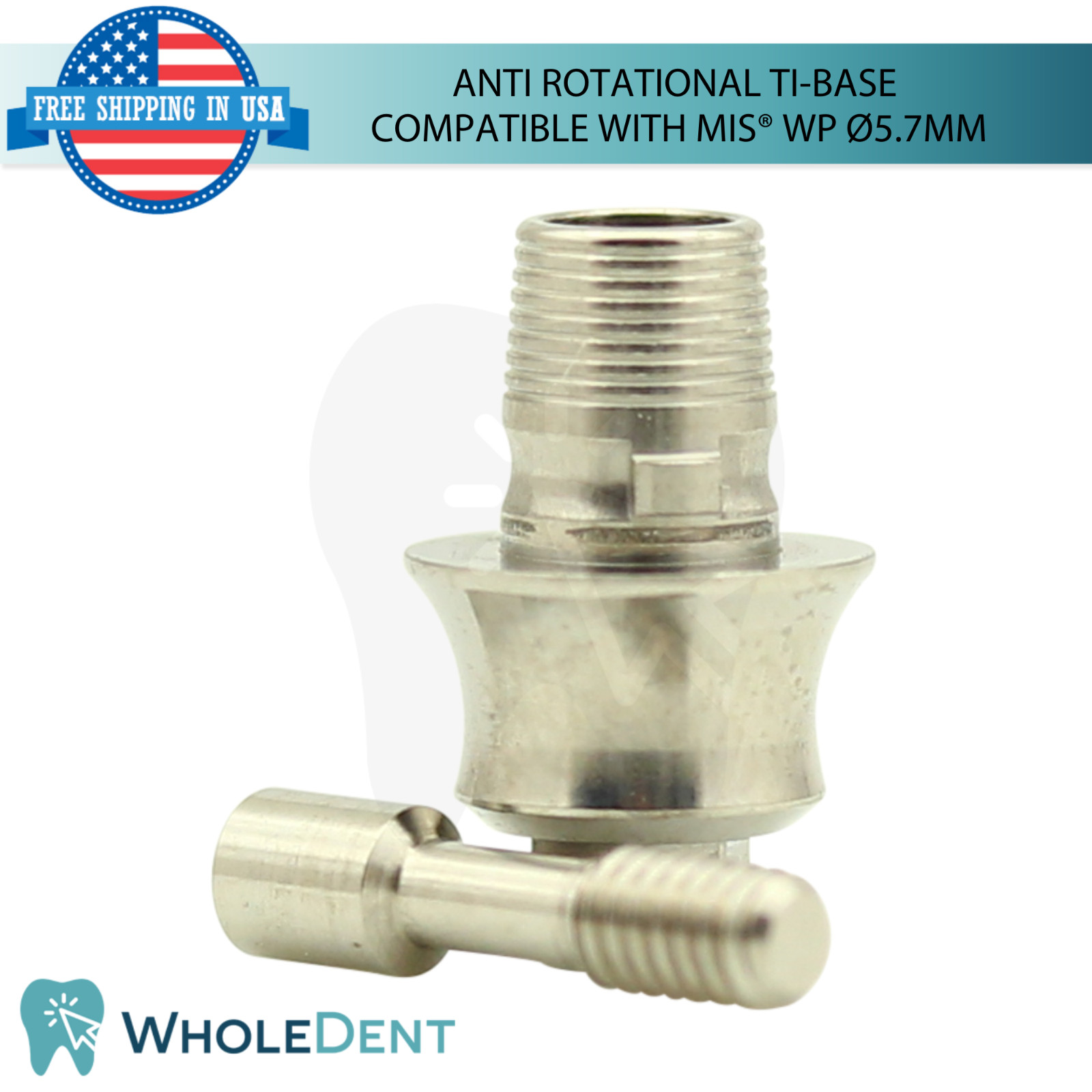 10x Anti Rotational Concave Ti-Base Ø5.7mm WP MIS® Compatible Int Hex System