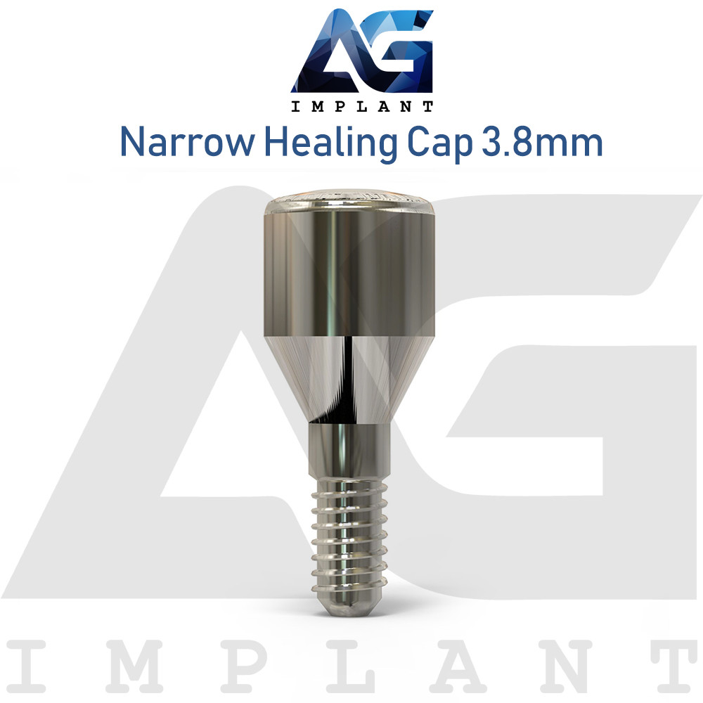 x10 Narrow Healing Cap Abutment System 3.8mm Titanium For Dental Hexagon 2.42mm