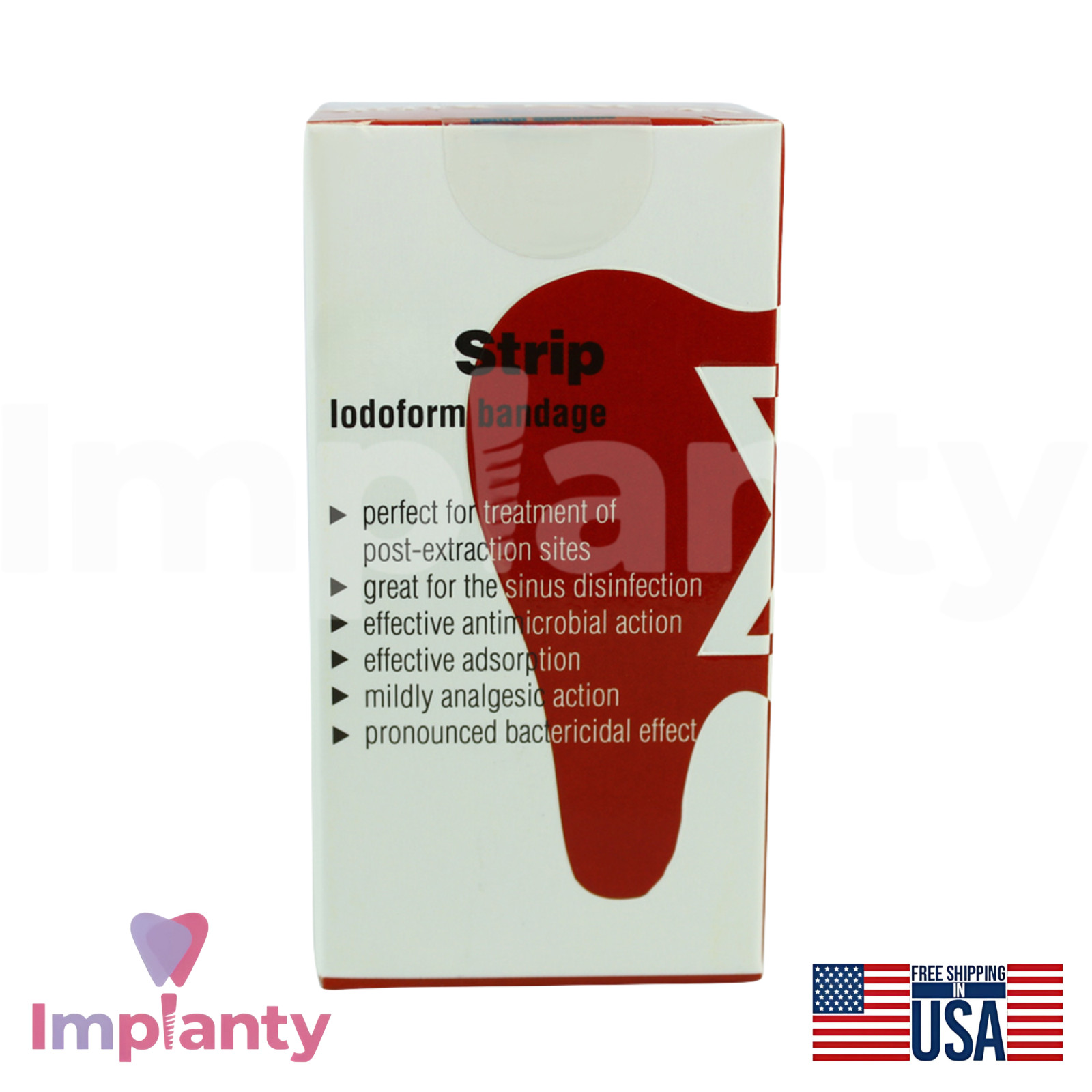 lodoform Dental Cover Strip Saturated 100% Cotton Fabric Dry Socket Prevention