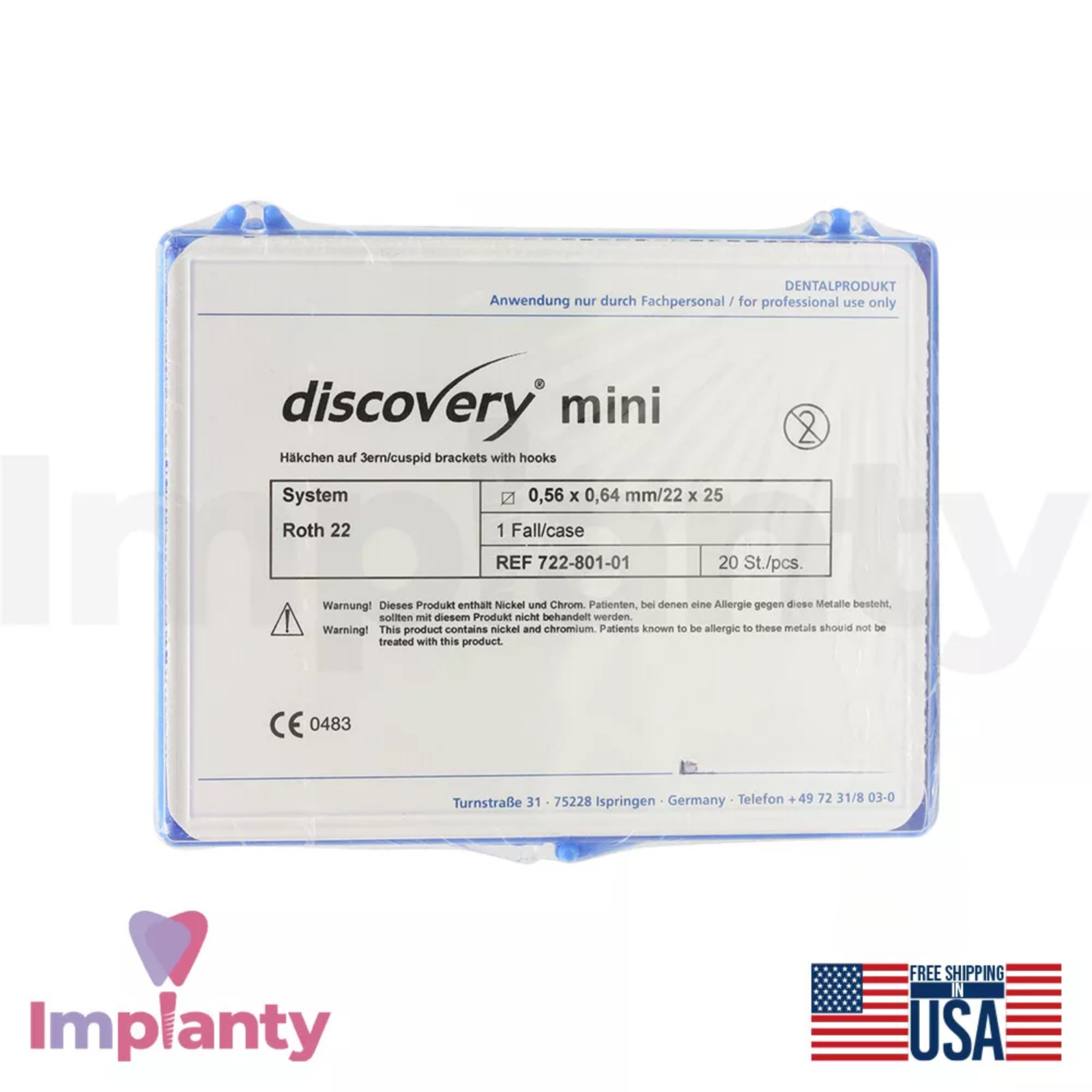 Dental Roth Discovery Mini Brackets Kit Stainless Steel Dentistry Instrument