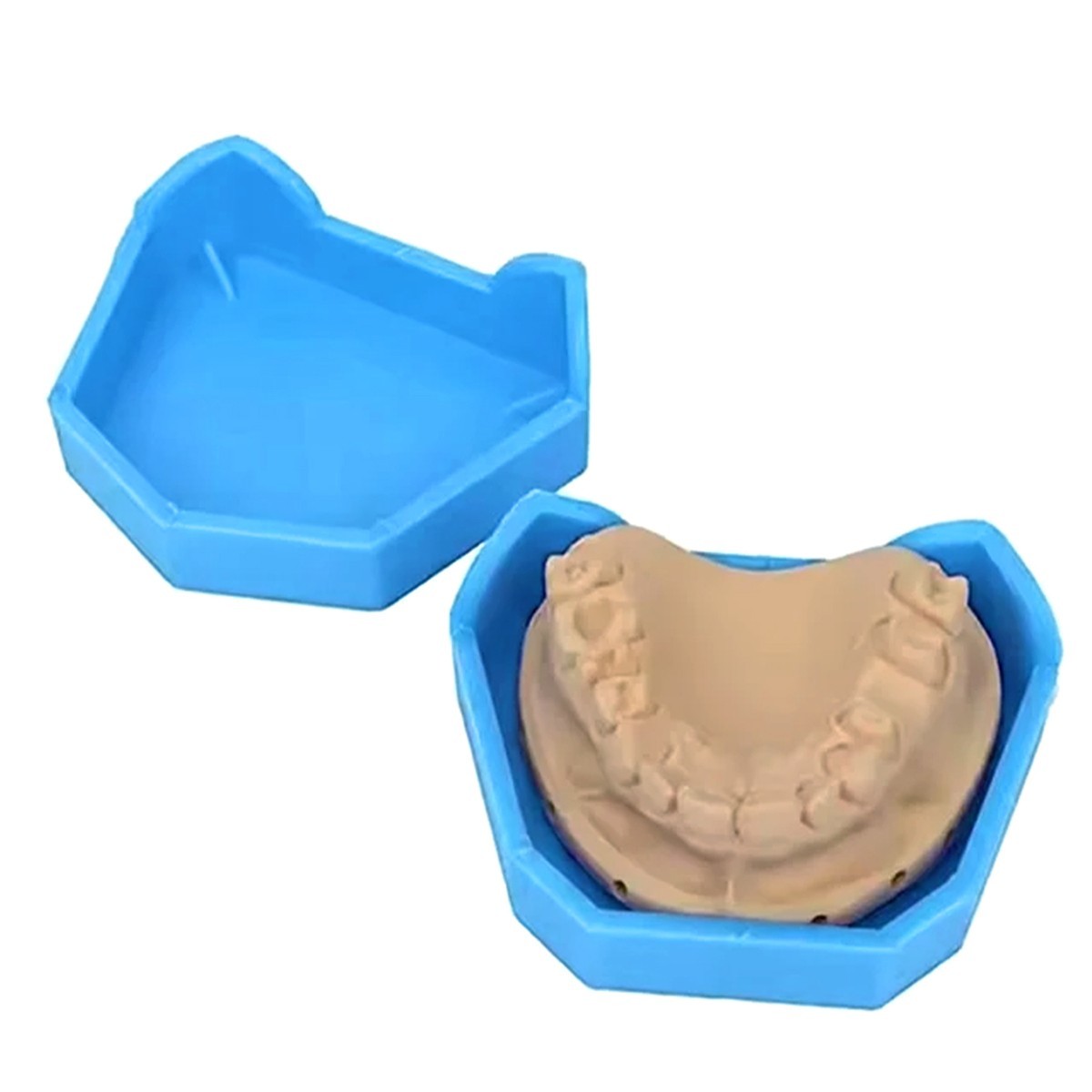 6PCS AZDENT Dental Lab Model Former Base Molds Set Silicone Mould Tray Base