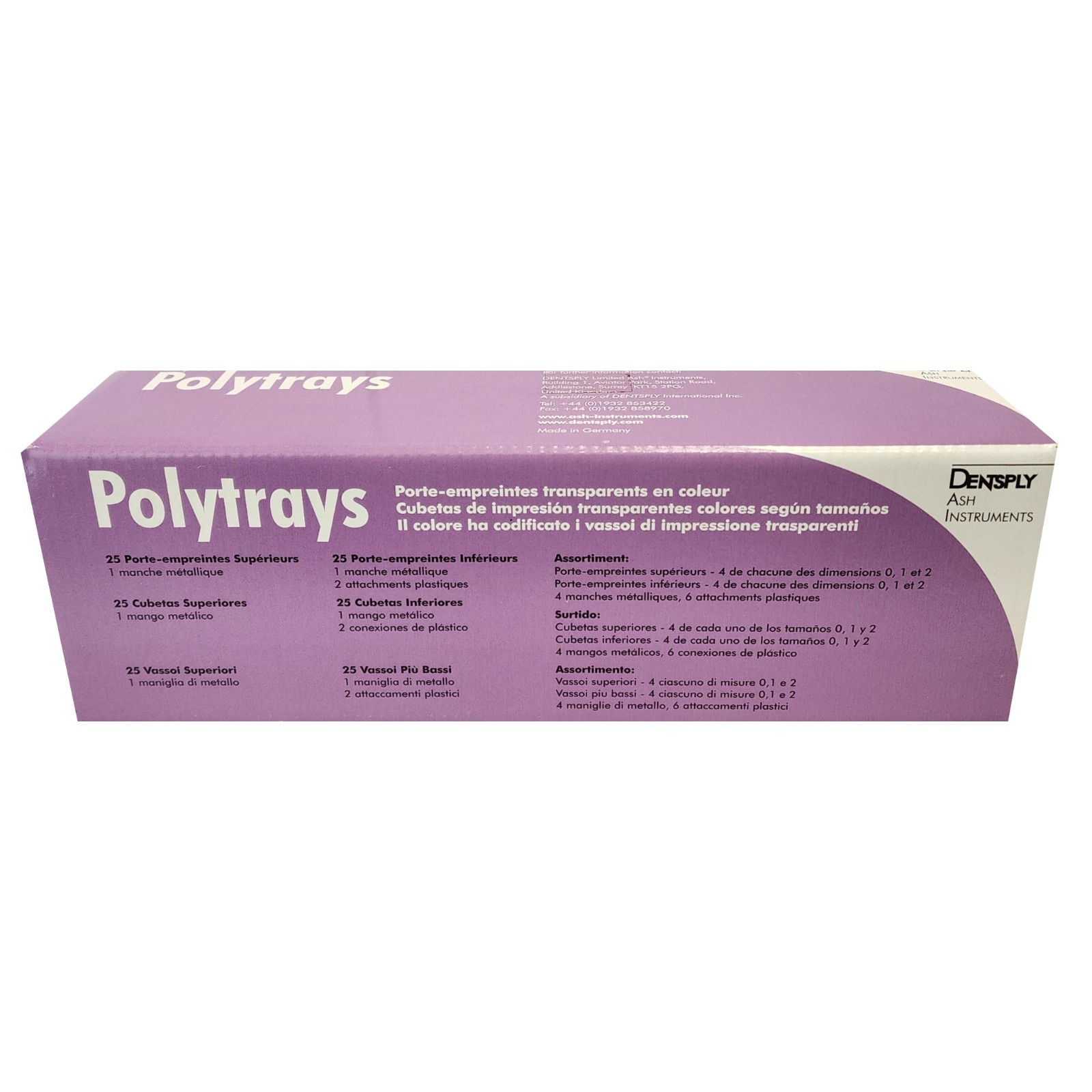 *25-Pack* Dentsply Ash Instruments Polytrays Upper 0 Green Tray 62455100