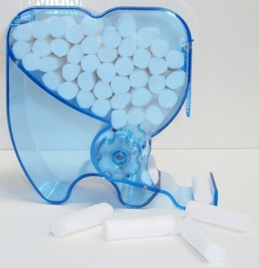 Dental Autoclavable Cotton Roll Shaped Blue Dispenser Holder Drawer 135℃ Tooth