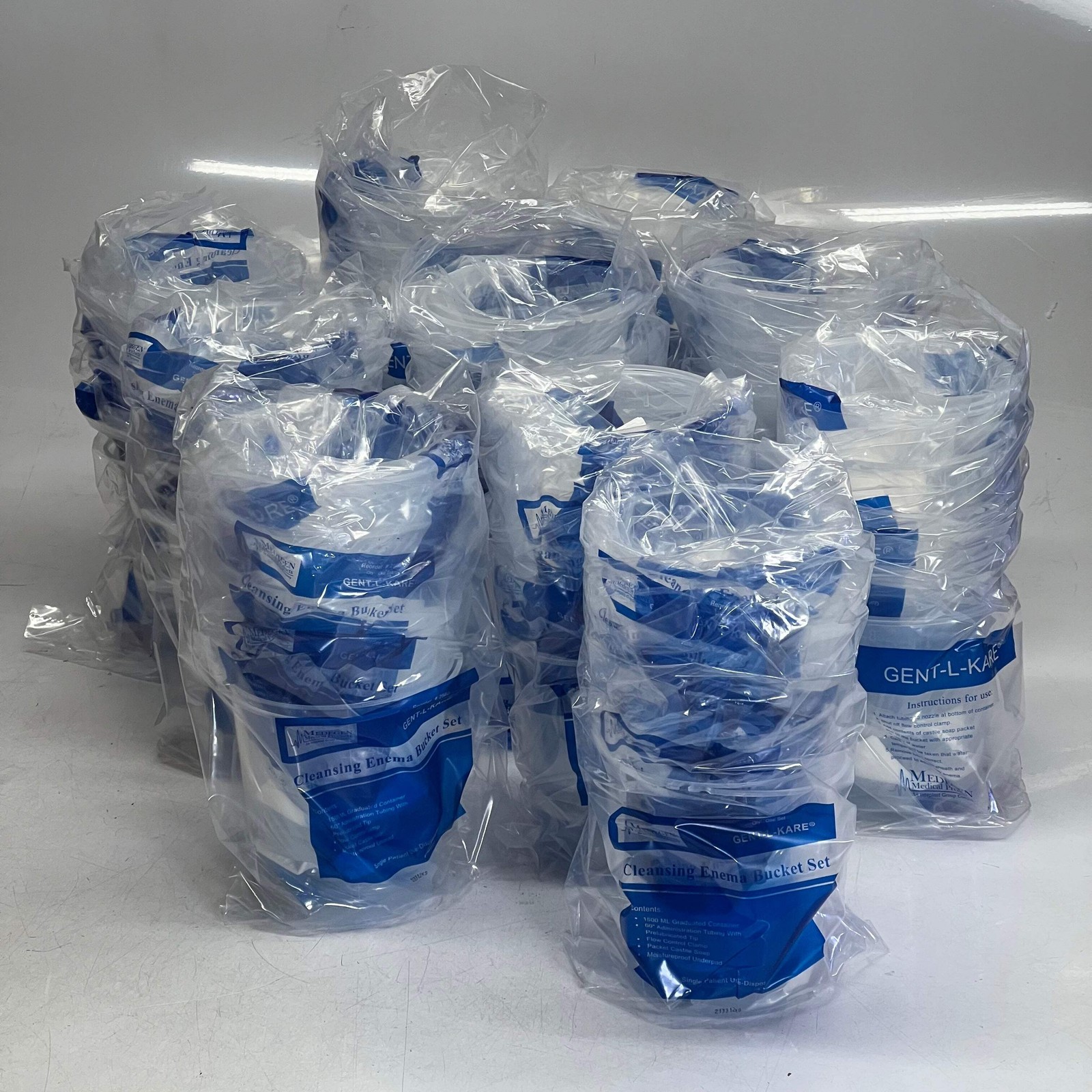 MEDEGEN (50 PACK) Enema Set Bucket 1500 ml / 60″ Tubing Single Use Non Sterile 2