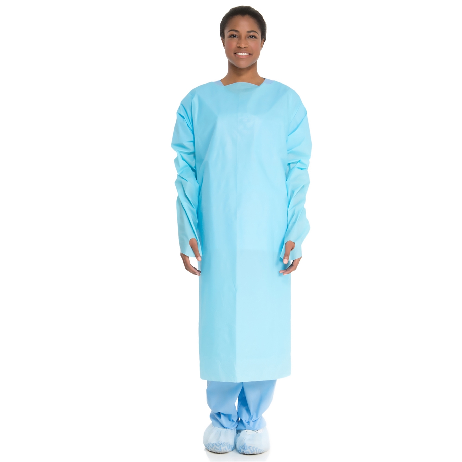 Halyard Disposable Film Protective Procedure Gown One Size Fits Most 15 per Box