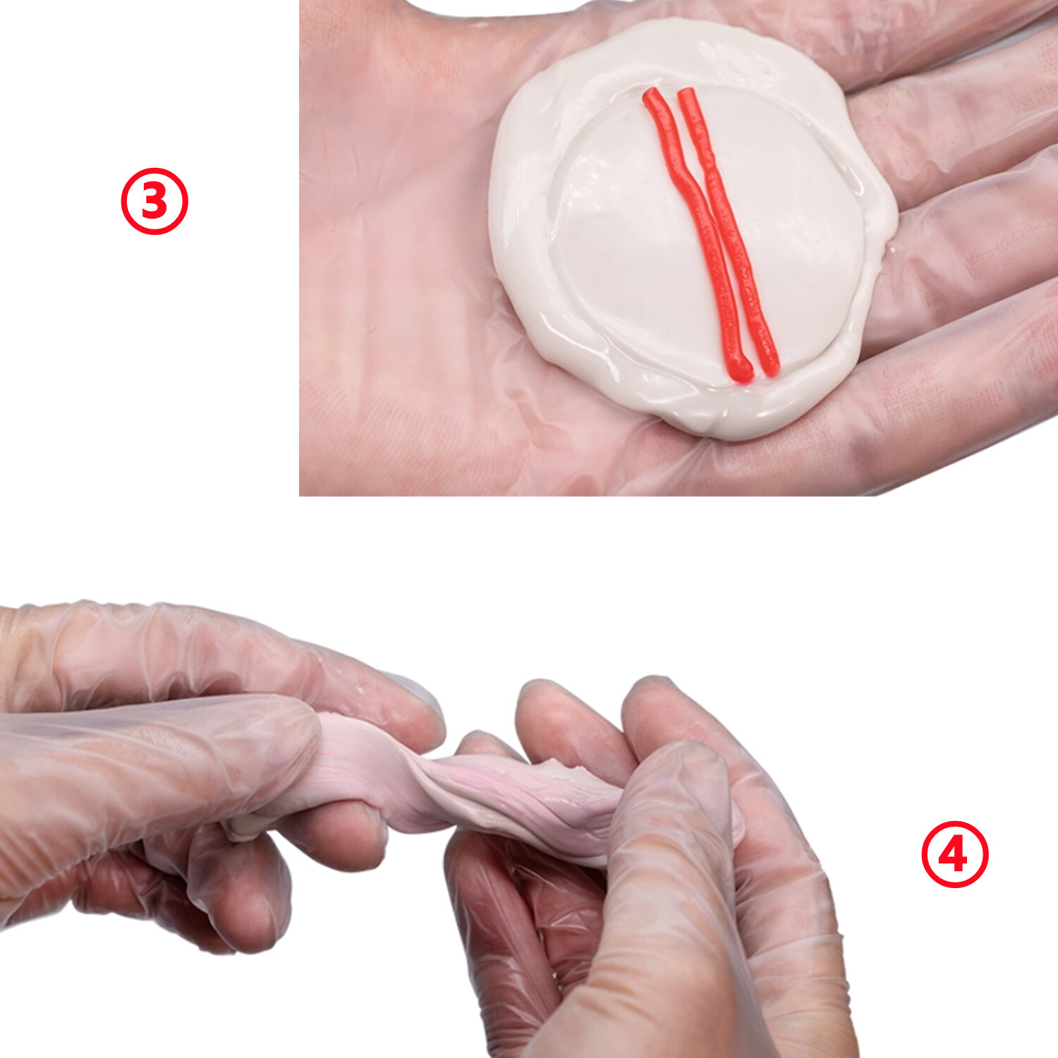Dental Lab Automix Flexible C-Silicone-Based for Gingival Mask Duplication Model