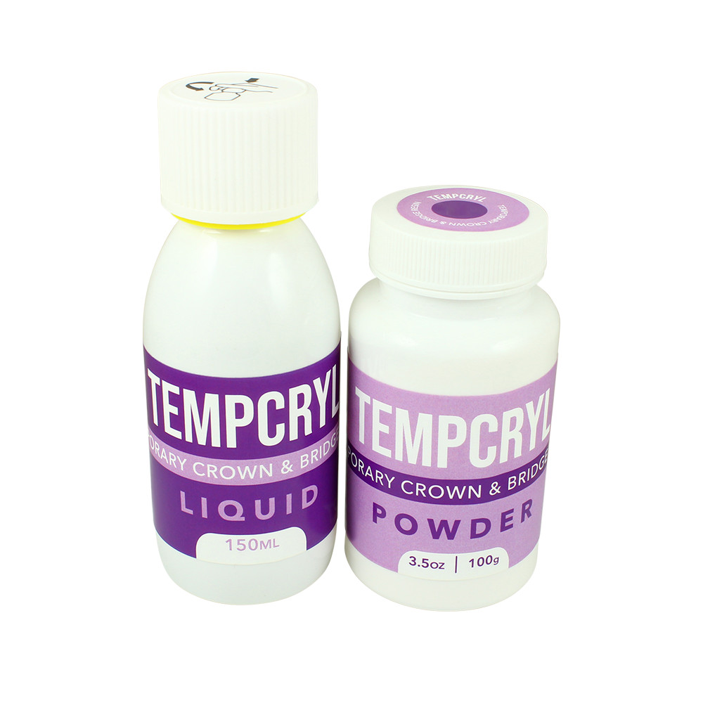 Dental Tempcryl Acrylic Resin Set Powder 100g & Liquid 150ml Shade Select