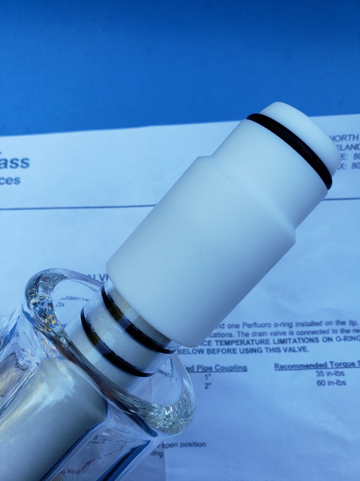 Chemglass Drain Valve Zero Dead Space CG-1968-Q-01