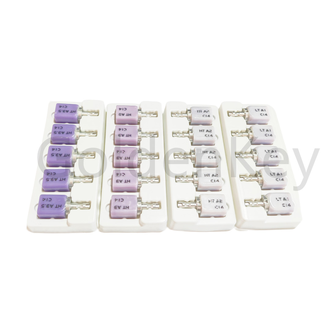 C14 Low Transparency Dental Glass Ceramic Liithium Diislicate Blocks CAD C
