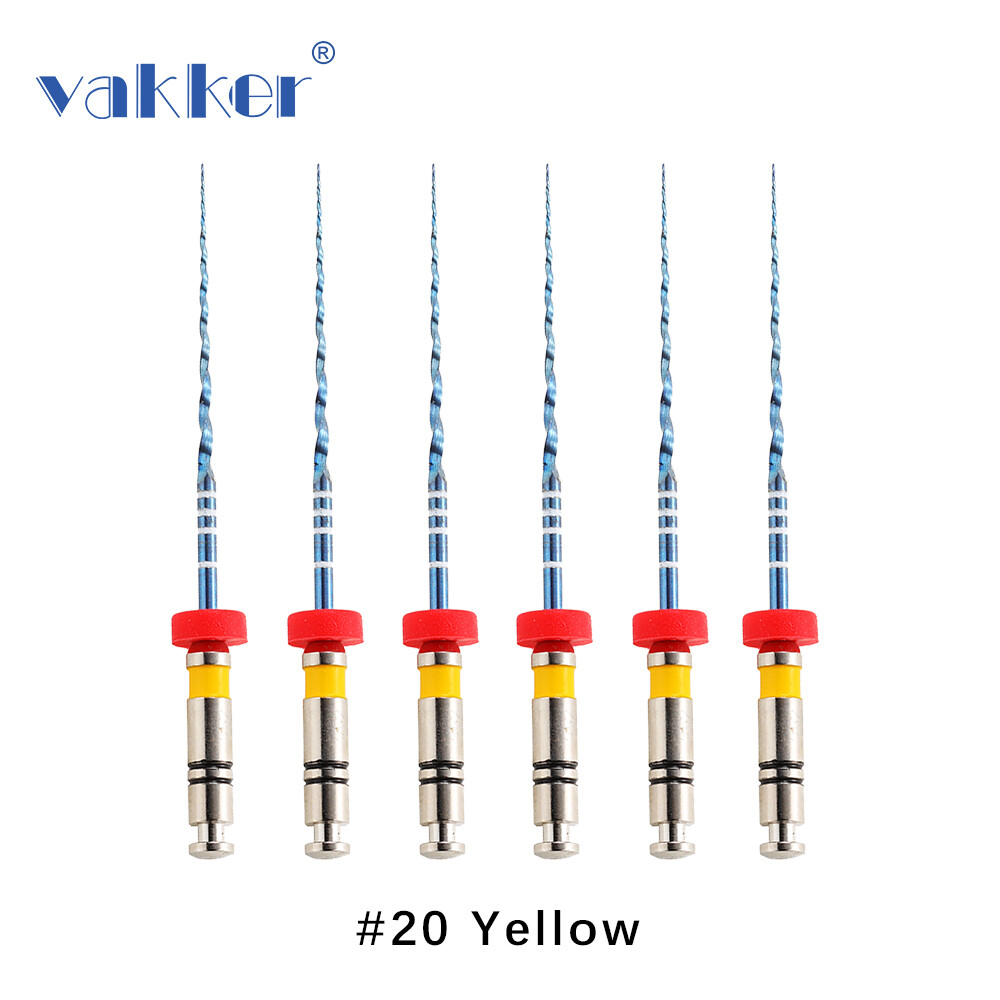V Blue Dental NiTi Rotary Endo Files Heat Activated Root Canal File 25mm 21mm