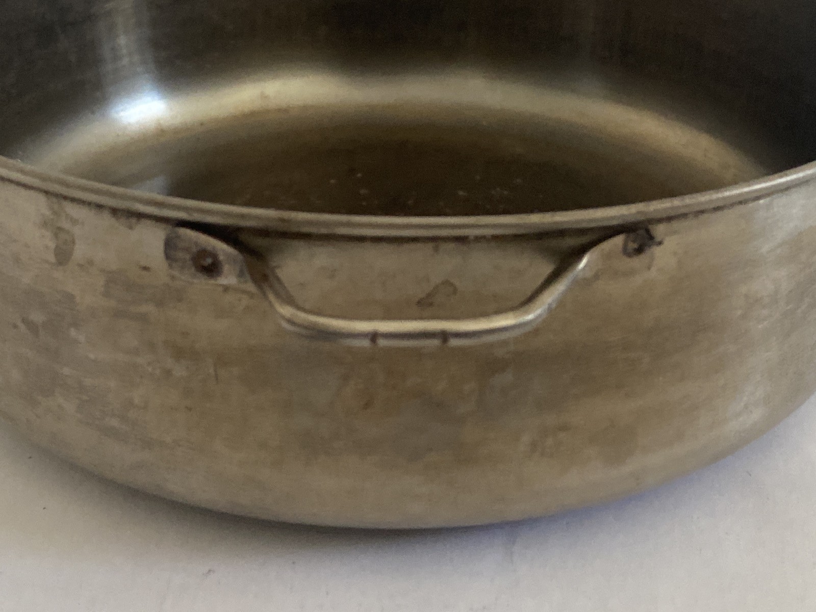 Stainless Water Bath Pan w/ Drain Nozzle & Handles 7-5/8” ID No Lid LAB USE ONLY