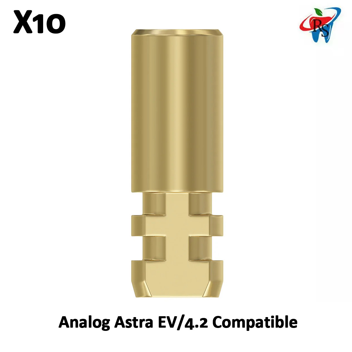 10x Dental Analog Astra EV Compatible Ø4.2mm Platform Titanium Lab Replica