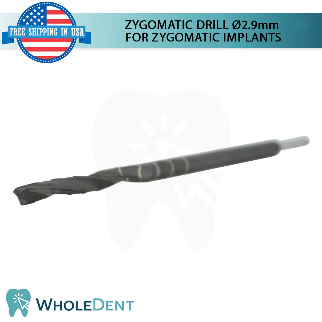 1x Zygomatic Drill Ø2.9mm 54.0mm/81.0 L (Diamond-Like Carbon) coating