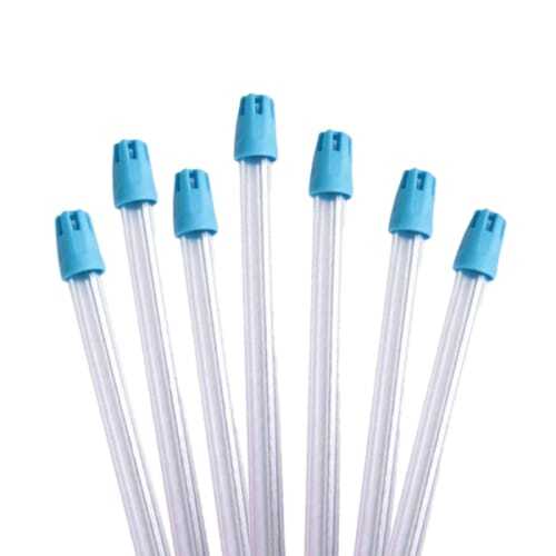 BriteDent Saliva Ejectors Clear w/Blue Tips 100/Bag. Flexible, Wire-Reinforced