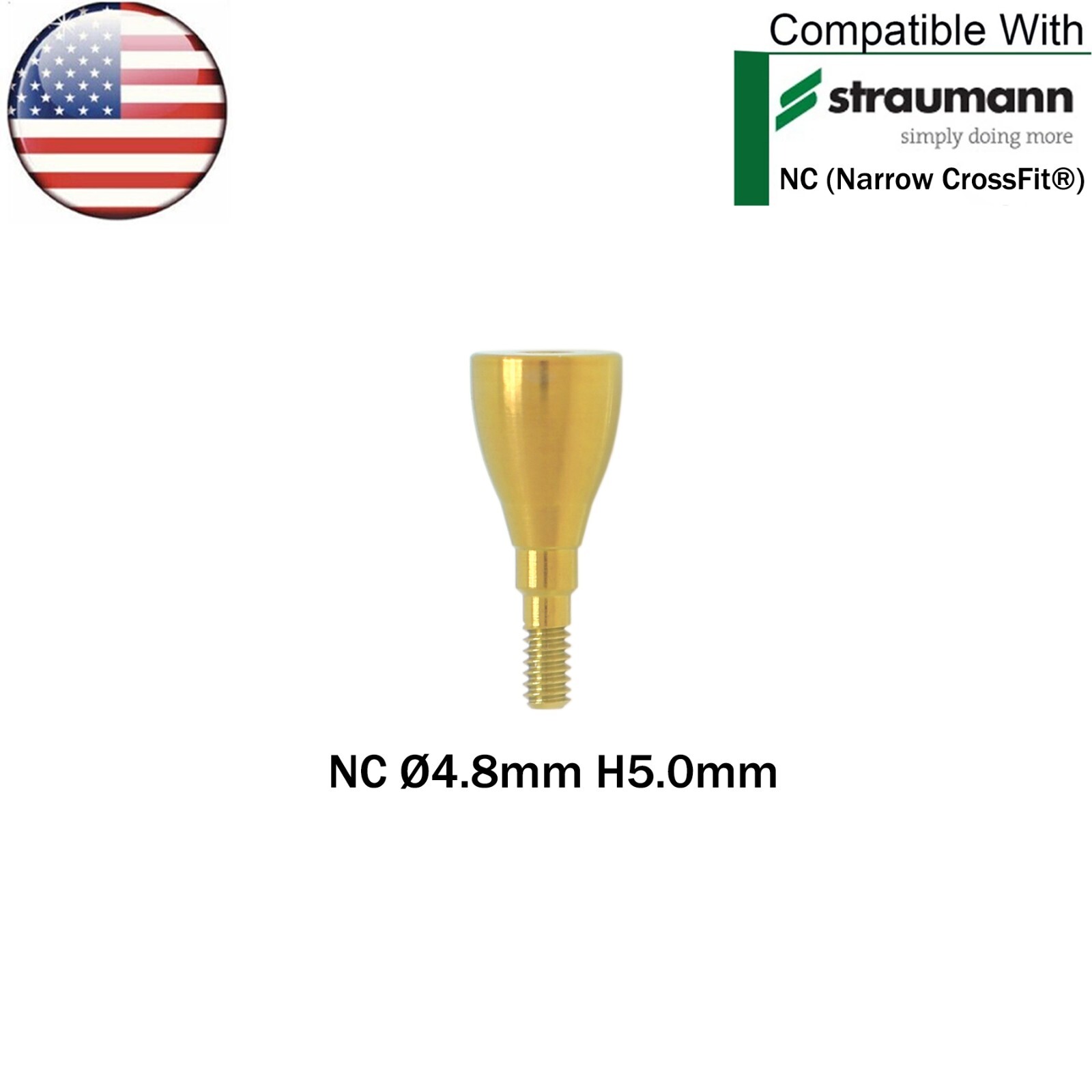 US Dental Healing Abutment Healing Closure Cap Mini Fit Straumann ITI Ø3.6/4.8mm