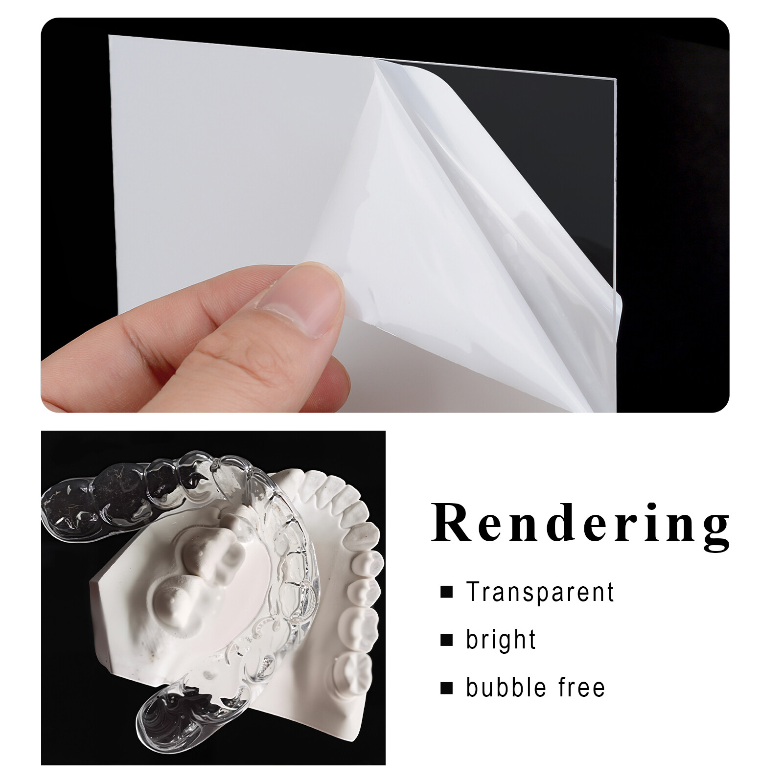 Dental Orthodontic Vacuum Forming Sheet 2.0mm Hard/Soft Thermoforming Materials