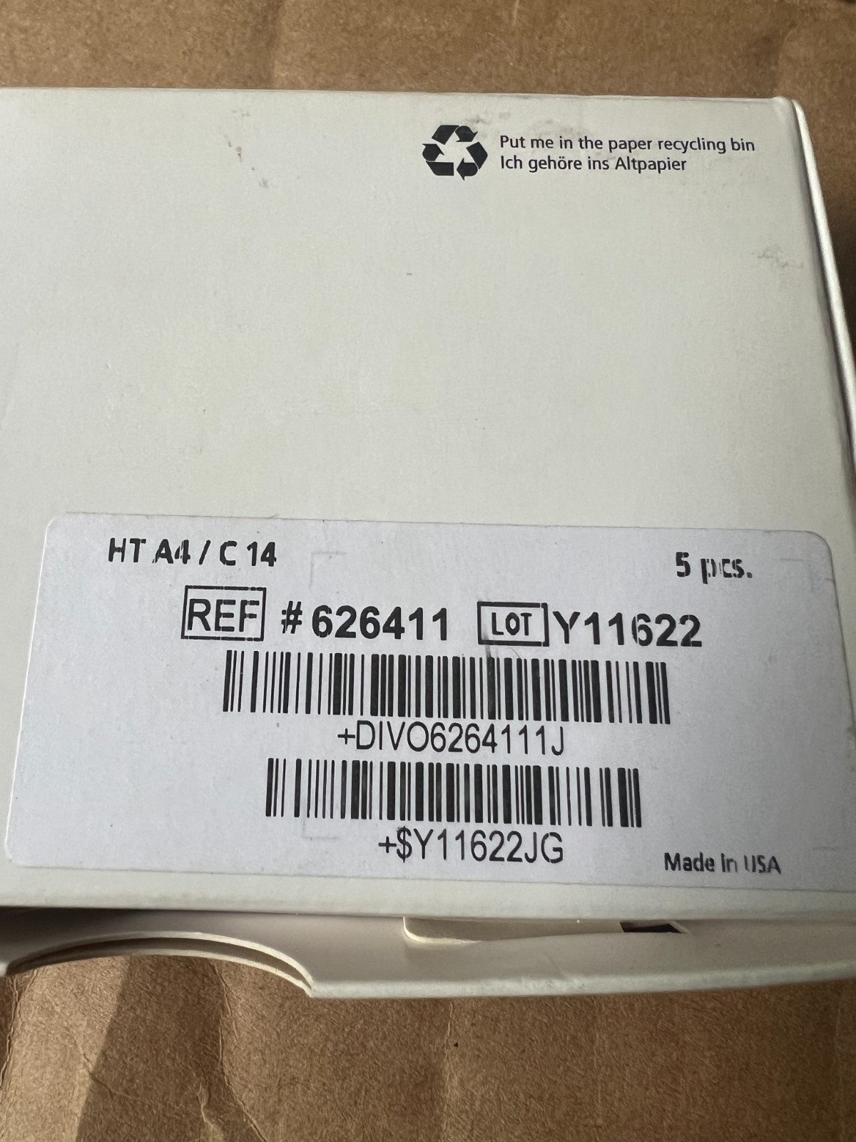 HT A2 C14 Ivoclar Emax Cad Cerec In-Lab Blocks, 5/Pack, Sealed Box
