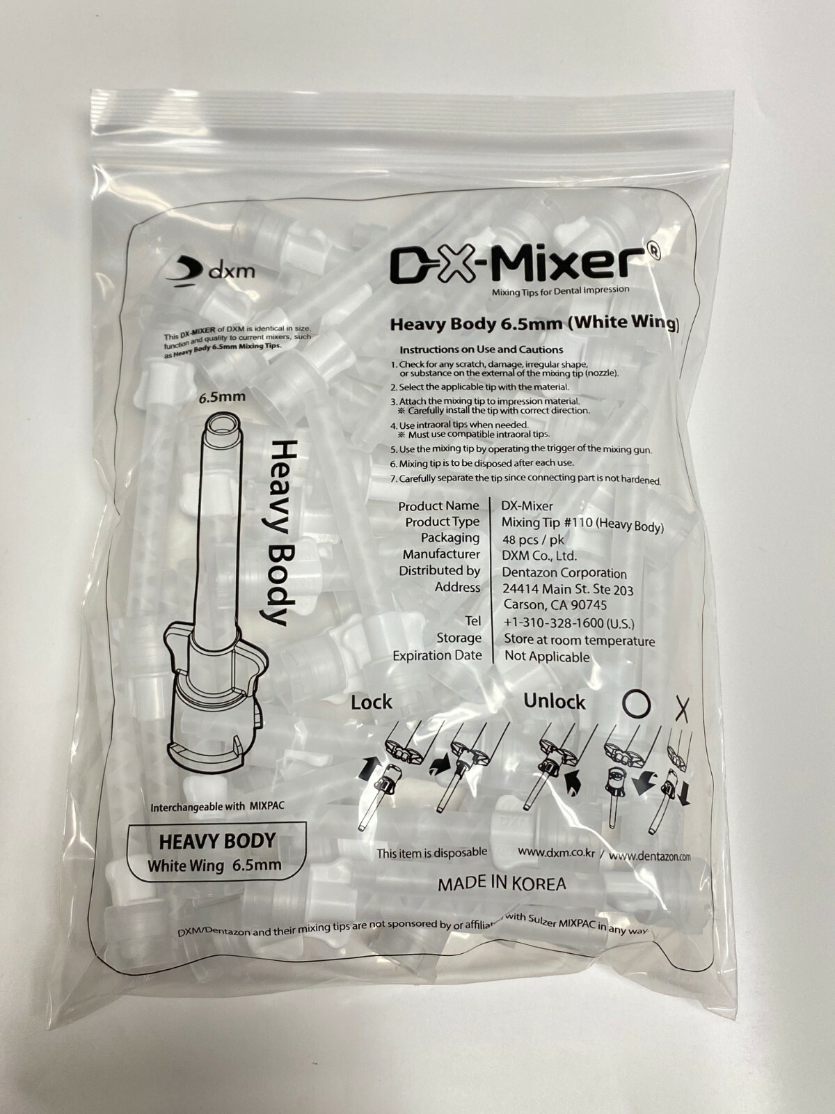 Dental Disposable Impression Bite Tray DIBT + Free Mixing Tips 1bag
