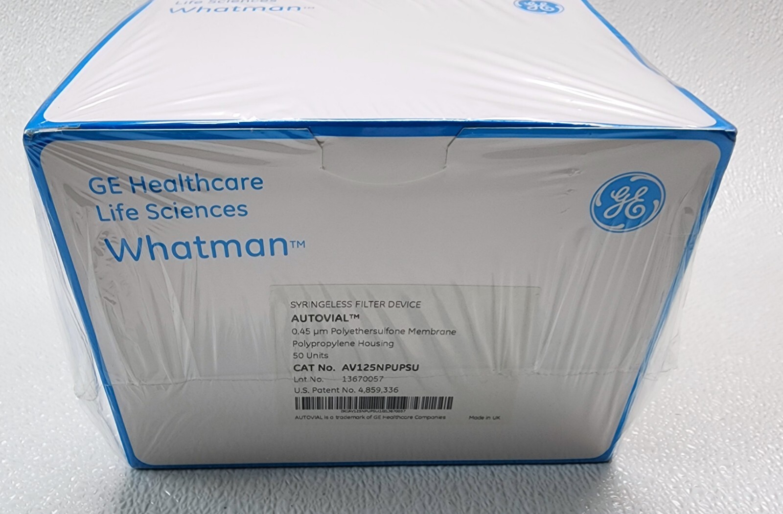 GE /CYTIVA Autovial 12 Syringeless Filter, no prefilter, 0.45 µm, # AV125NPUP
